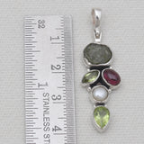 Natural Peridot Silver Pendants