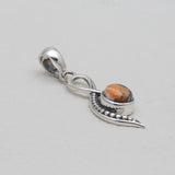 Turquoise Spiny Oyster Silver Pendants