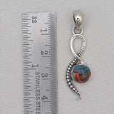 Turquoise Spiny Oyster Silver Pendants