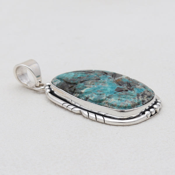 925 Sterling Silver Carving Turquoise Pendants