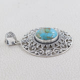 Boulder Turquoise Silver Pendants