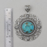 Boulder Turquoise Silver Pendants