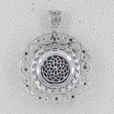 Blue Copper Turquoise Silver Pendants
