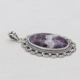 925 Sterling Silver Amethyst Lace Pendants
