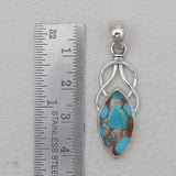Turquoise Spiny Oyster Silver Pendants