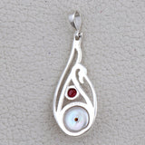 Natural Pearl Silver Duck Pendants