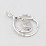 925 Silver Herkimer Quartz Pendants