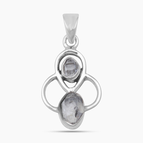 925 Silver Herkimer Quartz Pendant
