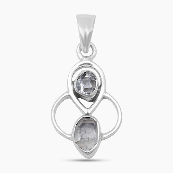 925 Silver Herkimer Quartz Pendant