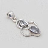 925 Silver Herkimer Quartz Pendant