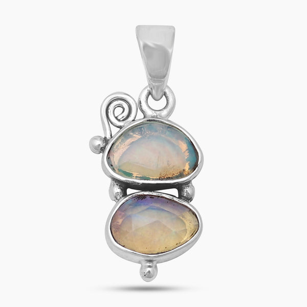 925 Sterling Silver Ethiopian Opal Pendants