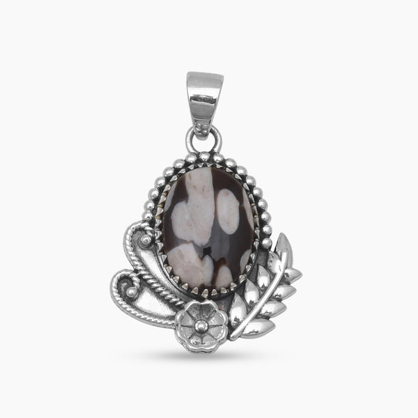 Peanut Wood Jasper Silver Pendants