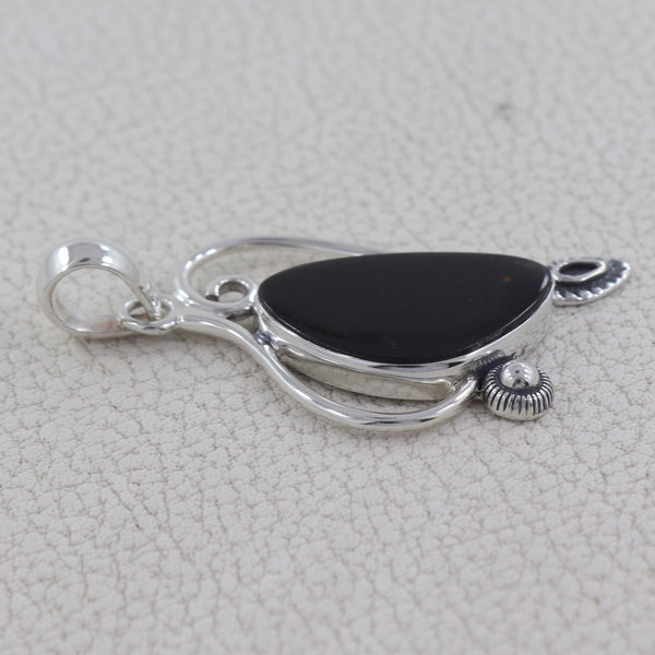 925 Sterling Silver Black Onyx Pendant
