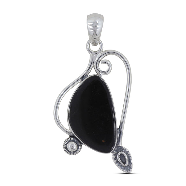 925 Sterling Silver Black Onyx Pendant