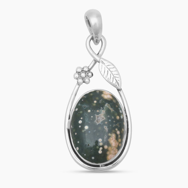 925 Sterling Silver Ocean Jasper Pendants