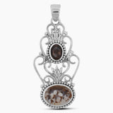 Peanut Wood Jasper Silver Pendants