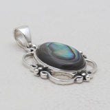 925 Sterling Silver Abalone Shell Pendants