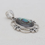 925 Sterling Silver Abalone Shell Pendants