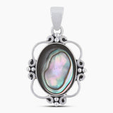 925 Sterling Silver Abalone Shell Pendants