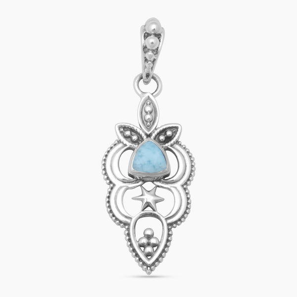 925 Sterling Silver Blue Topaz Pendants