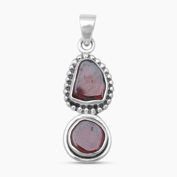925 Sterling Silver Garnet Pendants