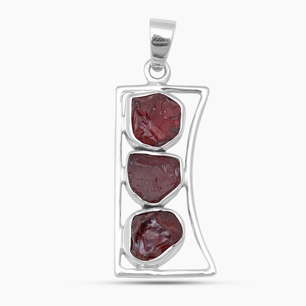 Garnet Silver Pendants