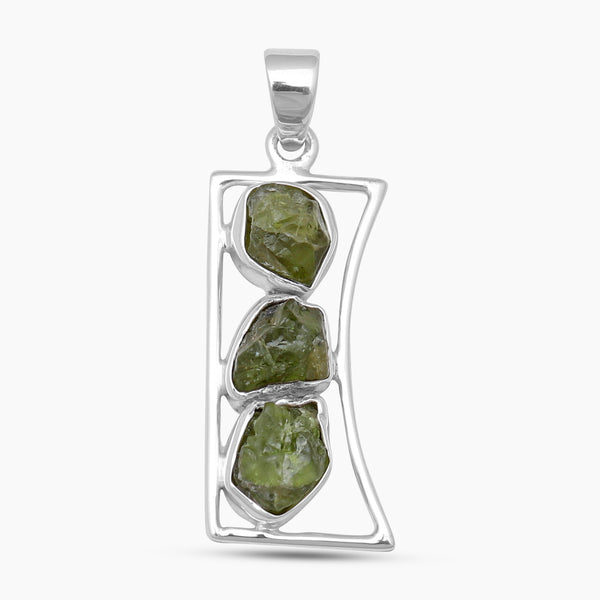 925 Sterling Silver Peridot Pendants