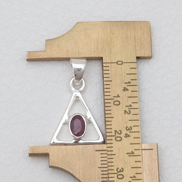 Ruby Silver Pendants