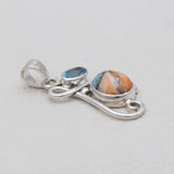 Turquoise Spiny Oyster Silver Pendants
