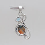 Turquoise Spiny Oyster Silver Pendants