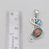 Turquoise Spiny Oyster Silver Pendants