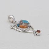 925 Silver Turquoise Spiny Oyster Pendants