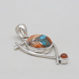 925 Silver Turquoise Spiny Oyster Pendants