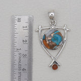 925 Silver Turquoise Spiny Oyster Pendants
