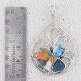 Spiny Oyster Turquoise Silver Pendant
