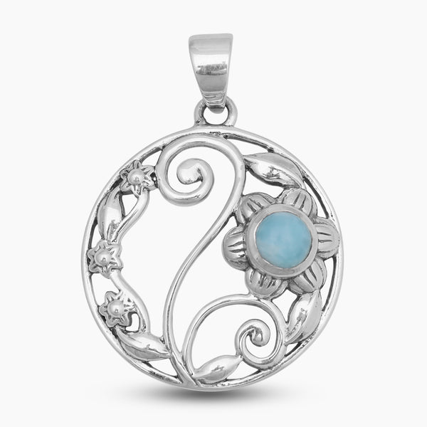 Blue Larimar Silver Designer Pendants