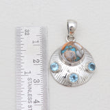 Turquoise Spiny Oyster Silver Pendants