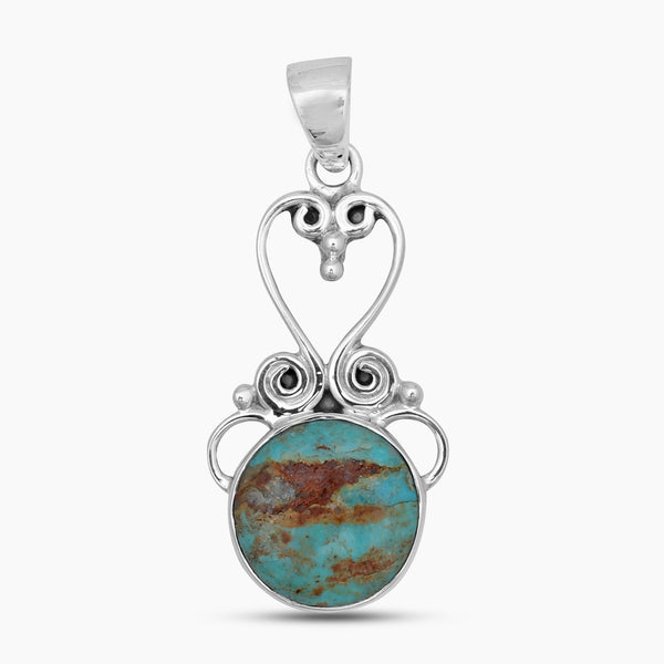 Boulder Turquoise Silver Pendants