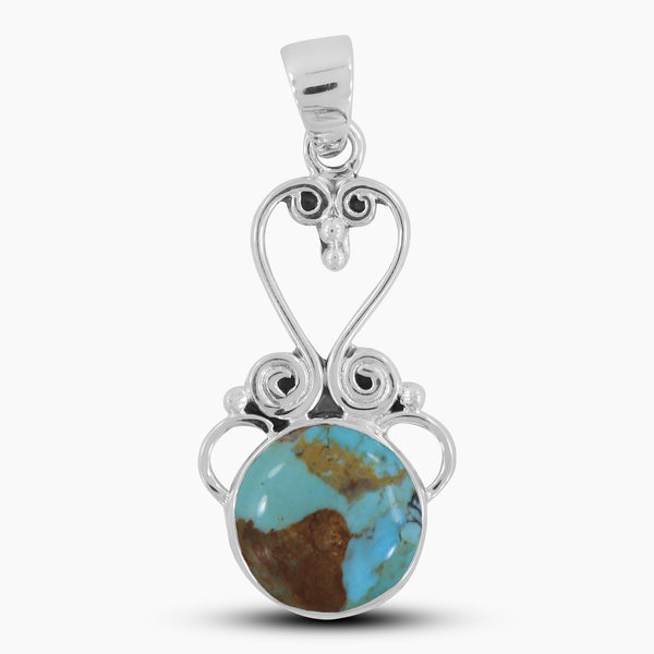 Boulder Turquoise Silver Designer Pendants