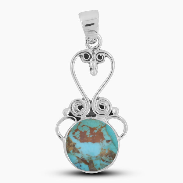 Boulder Turquoise Silver Designer Pendants
