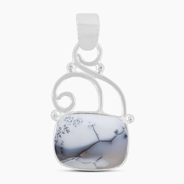 925 Sterling Silver Dendritic Opal Pendants