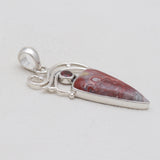 925 Sterling Silver Crazy Lace Agate Pendants