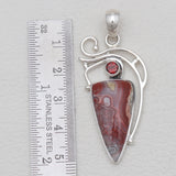 925 Sterling Silver Crazy Lace Agate Pendants