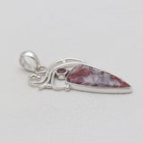 925 Sterling Silver Crazy Lace Agate Pendants