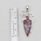 925 Sterling Silver Crazy Lace Agate Pendants