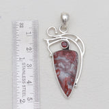 925 Sterling Silver Crazy Lace Agate Pendants