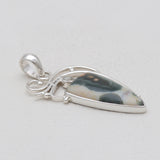 Ocean Jasper & Pearl Silver Pendants
