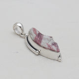 Pink Tourmaline Quartz Silver Pendants