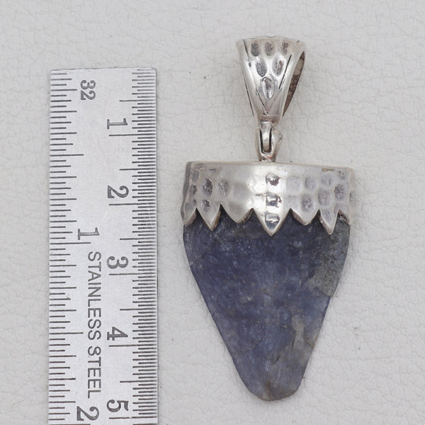 Rough Tanzanite Silver Designer Pendants