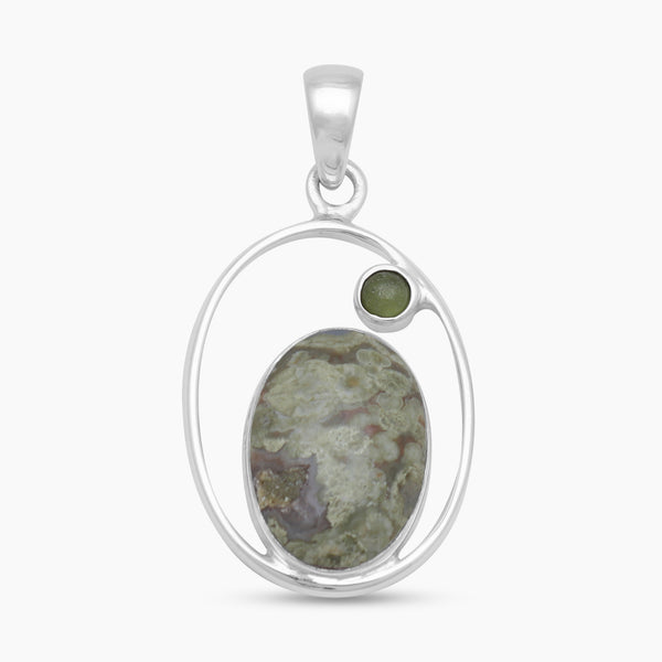 Rainforest Jasper Silver Pendants